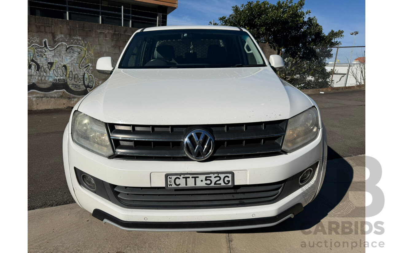07/2014 Volkswagen Amarok TDI400 HIGHLINE (4x4) 4x4 2H MY13 Dual Cab Utility White Turbo Diesel 2.0L