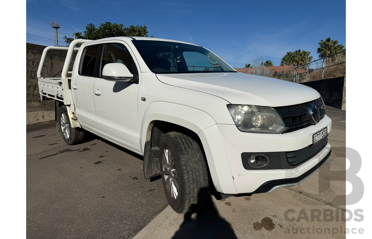 07/2014 Volkswagen Amarok TDI400 HIGHLINE (4x4) 4x4 2H MY13 Dual Cab Utility White Turbo Diesel 2.0L