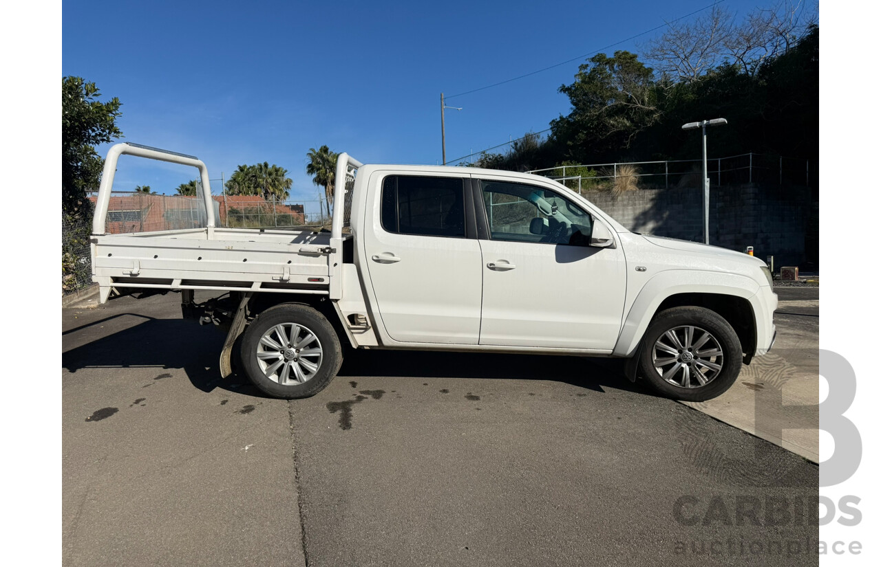 07/2014 Volkswagen Amarok TDI400 HIGHLINE (4x4) 4x4 2H MY13 Dual Cab Utility White Turbo Diesel 2.0L