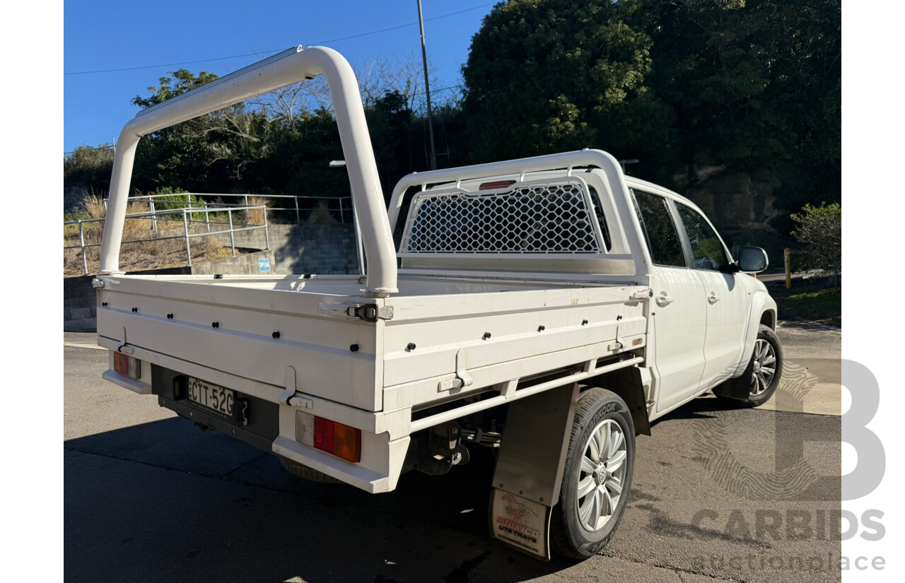 07/2014 Volkswagen Amarok TDI400 HIGHLINE (4x4) 4x4 2H MY13 Dual Cab Utility White Turbo Diesel 2.0L