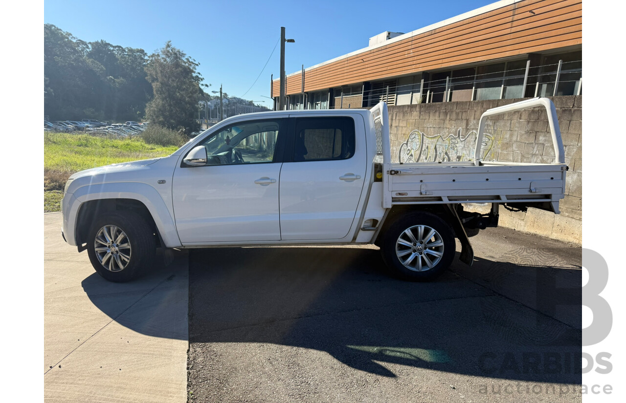 07/2014 Volkswagen Amarok TDI400 HIGHLINE (4x4) 4x4 2H MY13 Dual Cab Utility White Turbo Diesel 2.0L