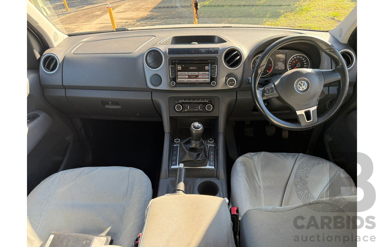 07/2014 Volkswagen Amarok TDI400 HIGHLINE (4x4) 4x4 2H MY13 Dual Cab Utility White Turbo Diesel 2.0L