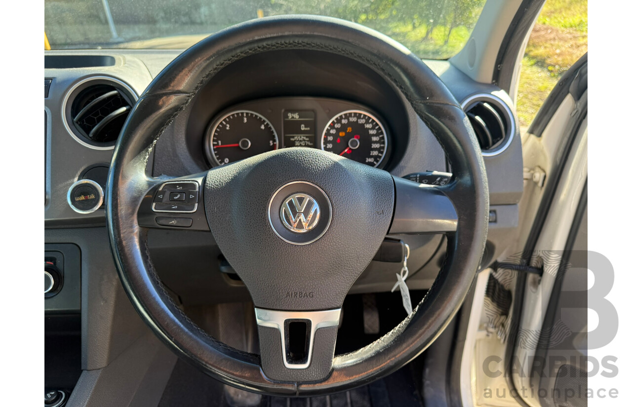 07/2014 Volkswagen Amarok TDI400 HIGHLINE (4x4) 4x4 2H MY13 Dual Cab Utility White Turbo Diesel 2.0L