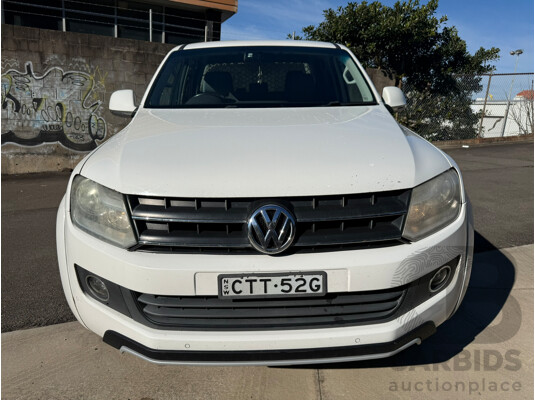 07/2014 Volkswagen Amarok TDI400 HIGHLINE (4x4) 4x4 2H MY13 Dual Cab Utility White Turbo Diesel 2.0L