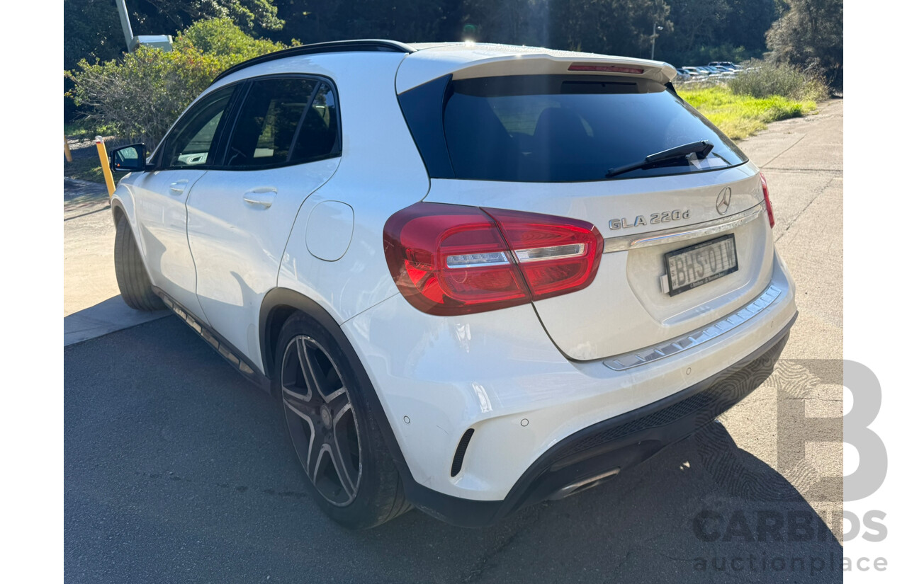 01/2017 Mercedes-Benz Gla 220 d FWD X156 MY17 4D Wagon White Turbo Diesel 2.1L