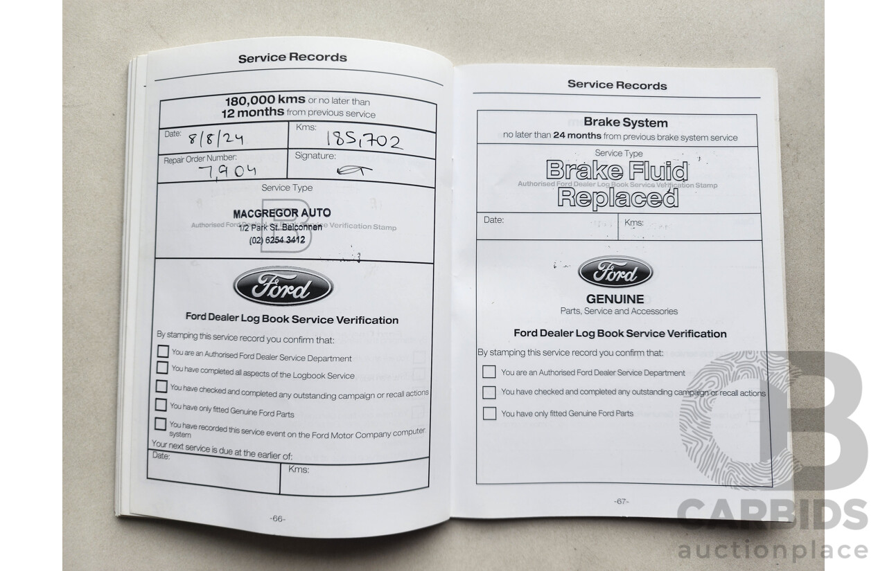 10/2012 Ford Ranger XL 2.2 Hi-Rider (4x2) PX Super C/Chas White 2.2L