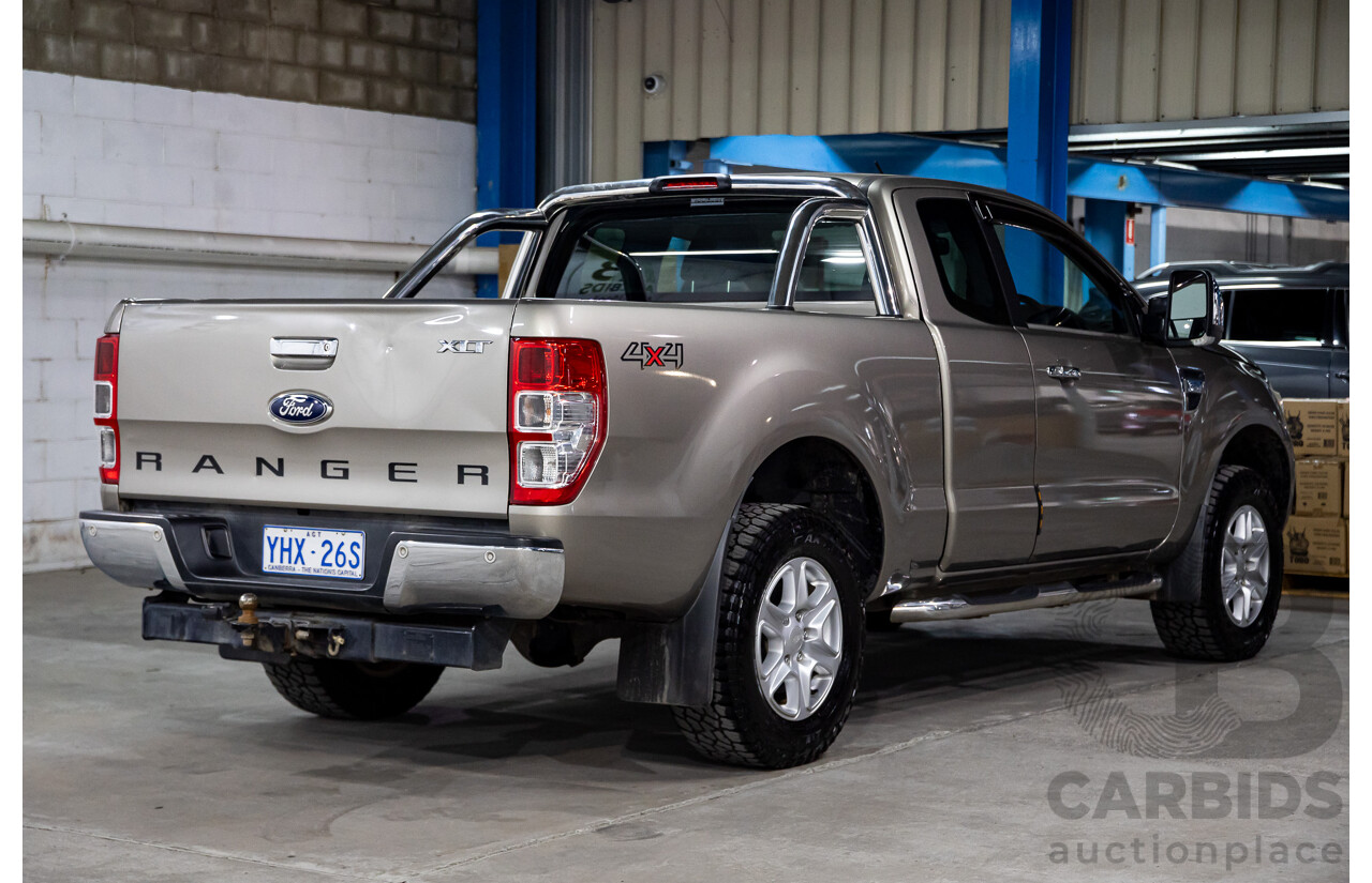 4/2012 Ford Ranger XLT 3.2 (4x4) PX Super Cab Pick Up Sparkling Gold Mica Turbo Diesel 3.2L