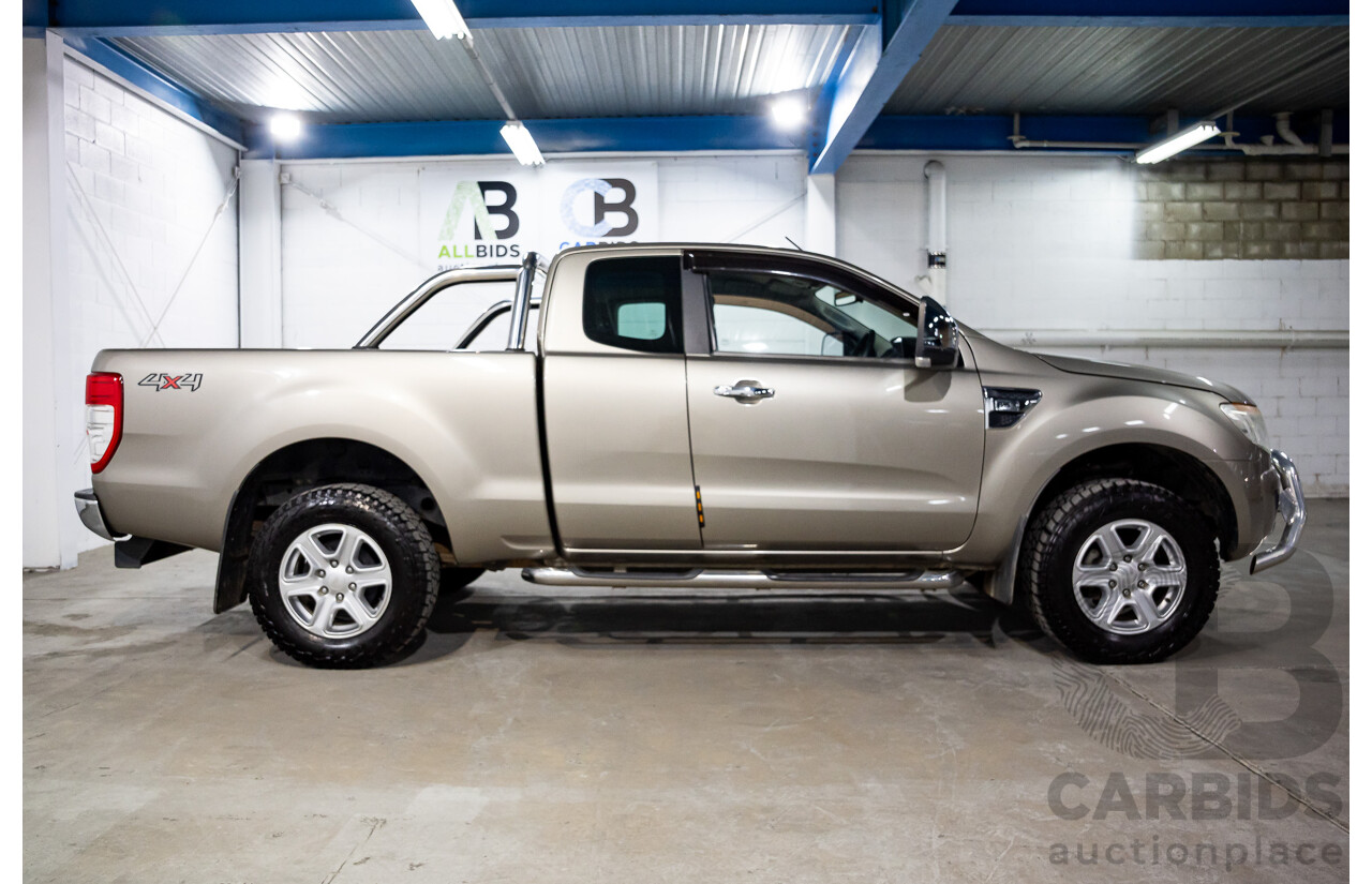 4/2012 Ford Ranger XLT 3.2 (4x4) PX Super Cab Pick Up Sparkling Gold Mica Turbo Diesel 3.2L
