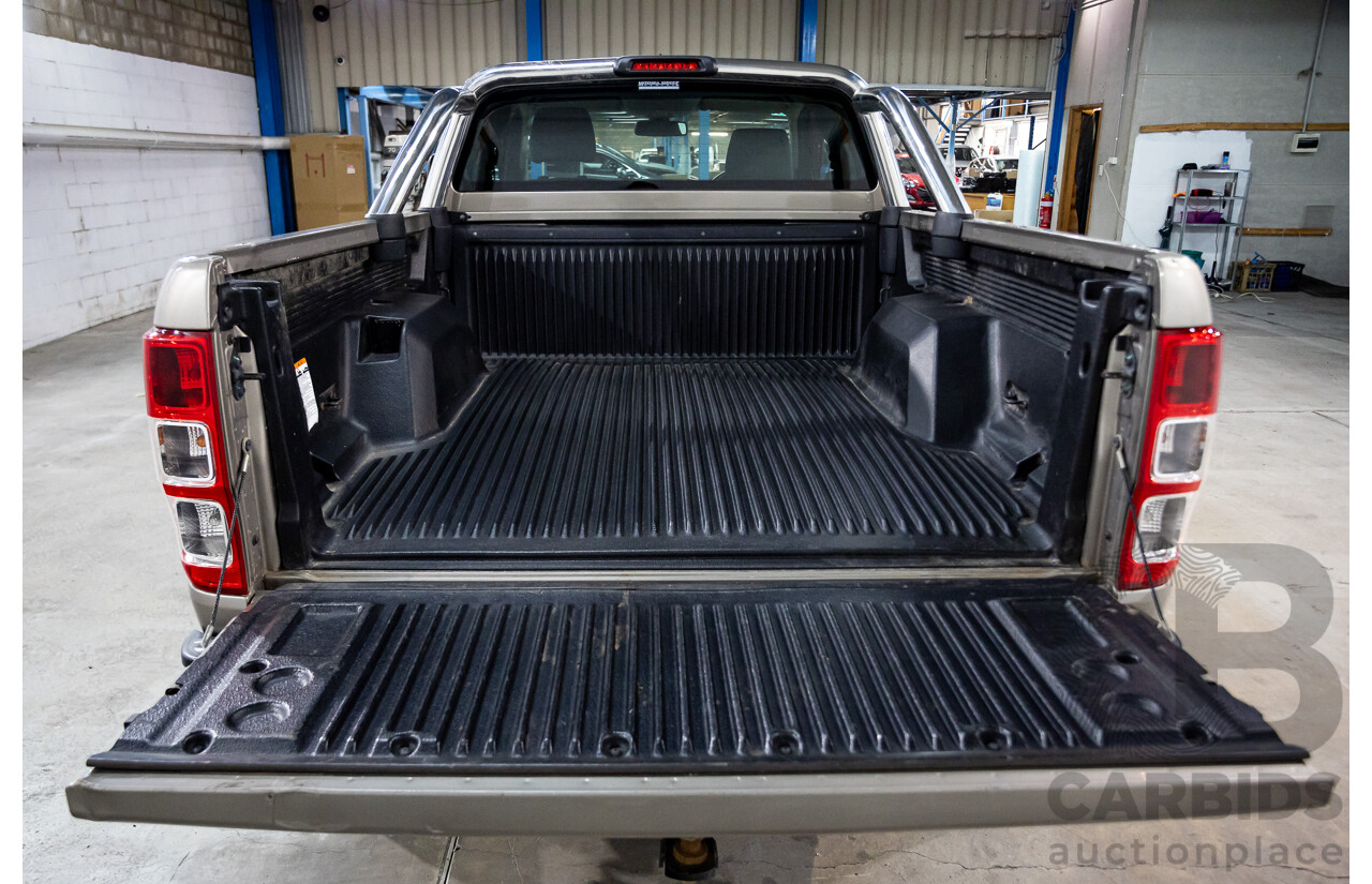 4/2012 Ford Ranger XLT 3.2 (4x4) PX Super Cab Pick Up Sparkling Gold Mica Turbo Diesel 3.2L