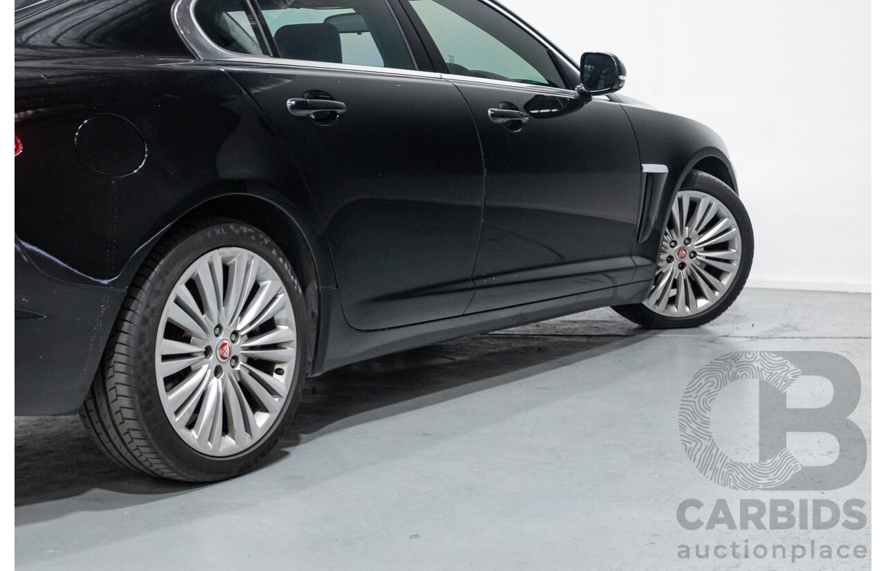 10/2013 Jaguar XF 2.0 Luxury (RWD) MY13 4D Sedan Ultimate Black Metallic Turbo 2.0L