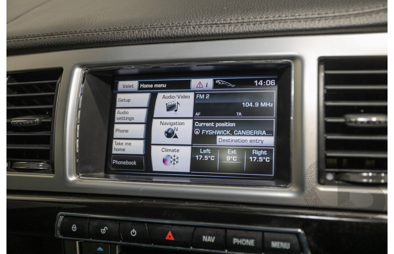 10/2013 Jaguar XF 2.0 Luxury (RWD) MY13 4D Sedan Ultimate Black Metallic Turbo 2.0L