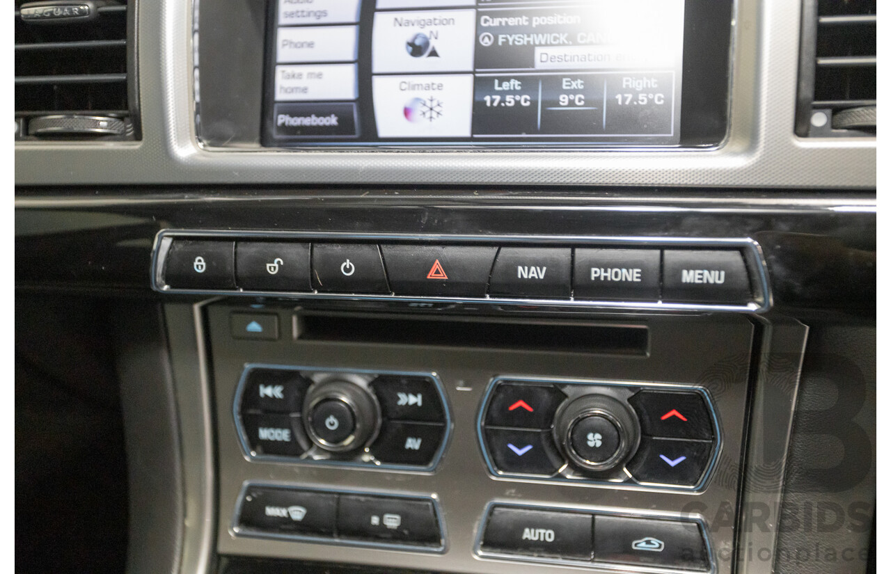 10/2013 Jaguar XF 2.0 Luxury (RWD) MY13 4D Sedan Ultimate Black Metallic Turbo 2.0L
