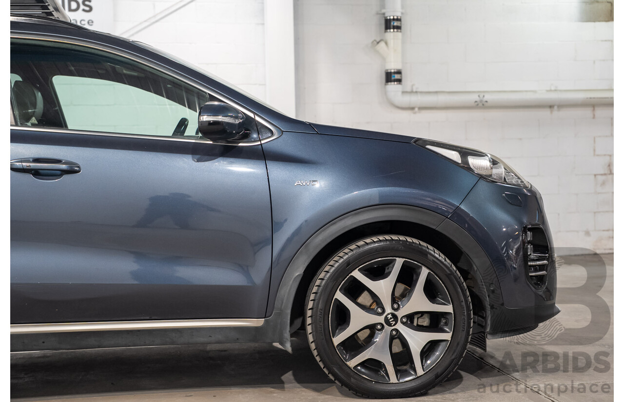 09/2017 Kia Sportage GT-Line (AWD) QL MY18 4D Wagon Heritage Blue Turbo Diesel 2.0L