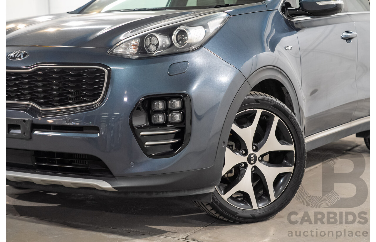 09/2017 Kia Sportage GT-Line (AWD) QL MY18 4D Wagon Heritage Blue Turbo Diesel 2.0L
