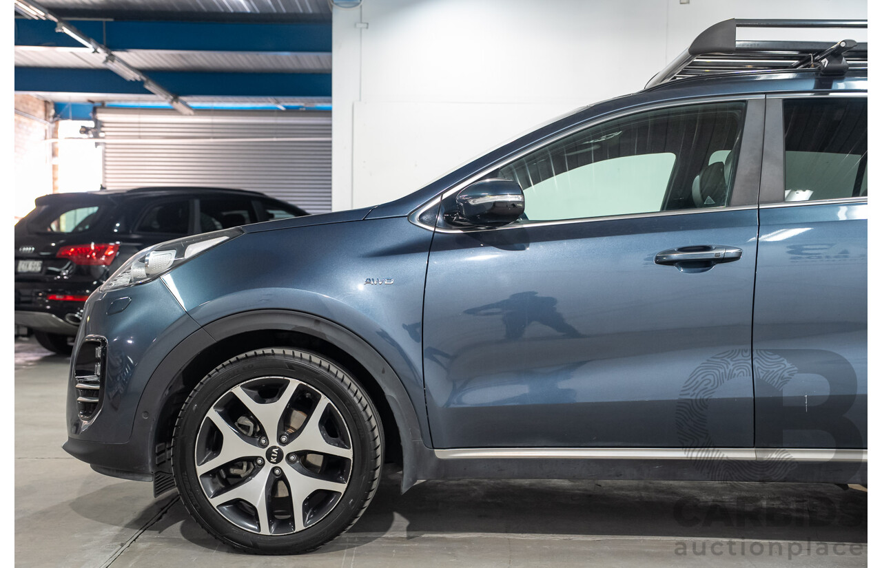 09/2017 Kia Sportage GT-Line (AWD) QL MY18 4D Wagon Heritage Blue Turbo Diesel 2.0L