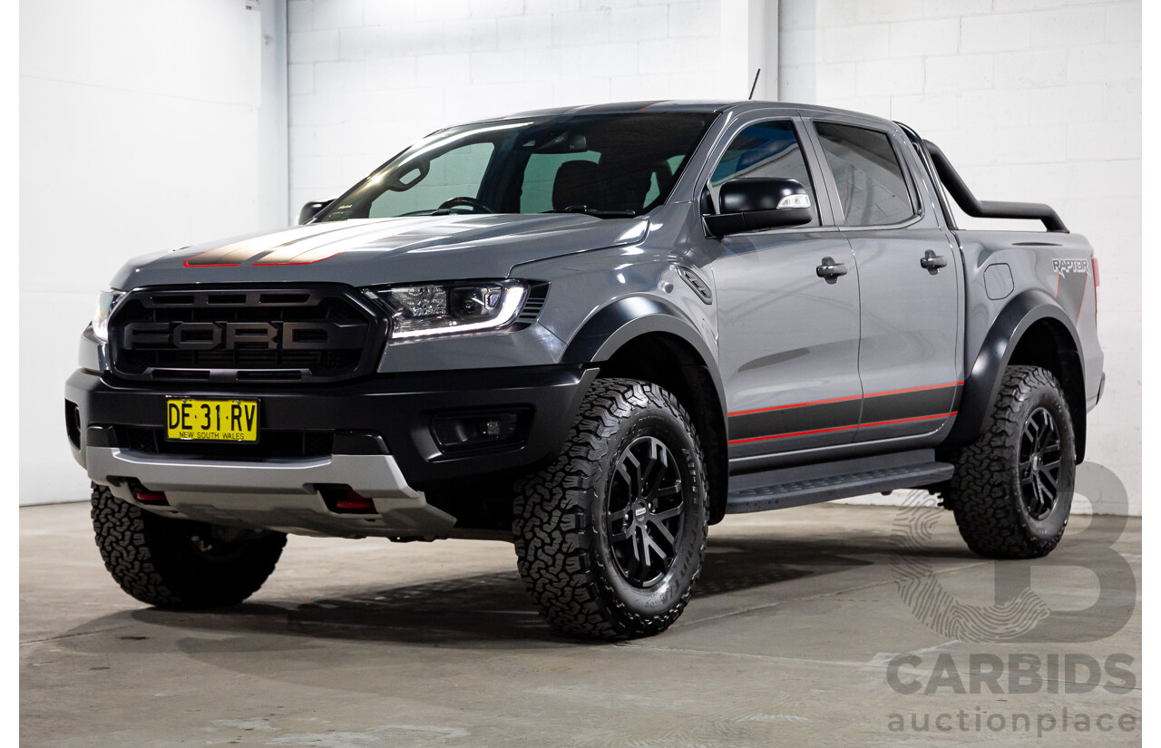 02/2022 Ford Ranger Raptor (4x4) PX MKIII MY21.75 Double Cab P/Up Grey Twin Turbo Diesel 2.0L