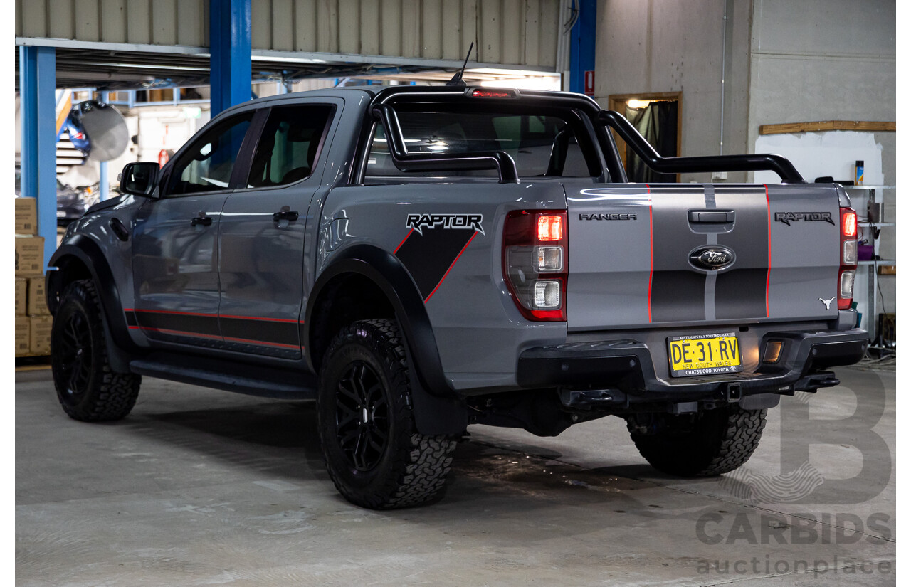 02/2022 Ford Ranger Raptor (4x4) PX MKIII MY21.75 Double Cab P/Up Grey Twin Turbo Diesel 2.0L
