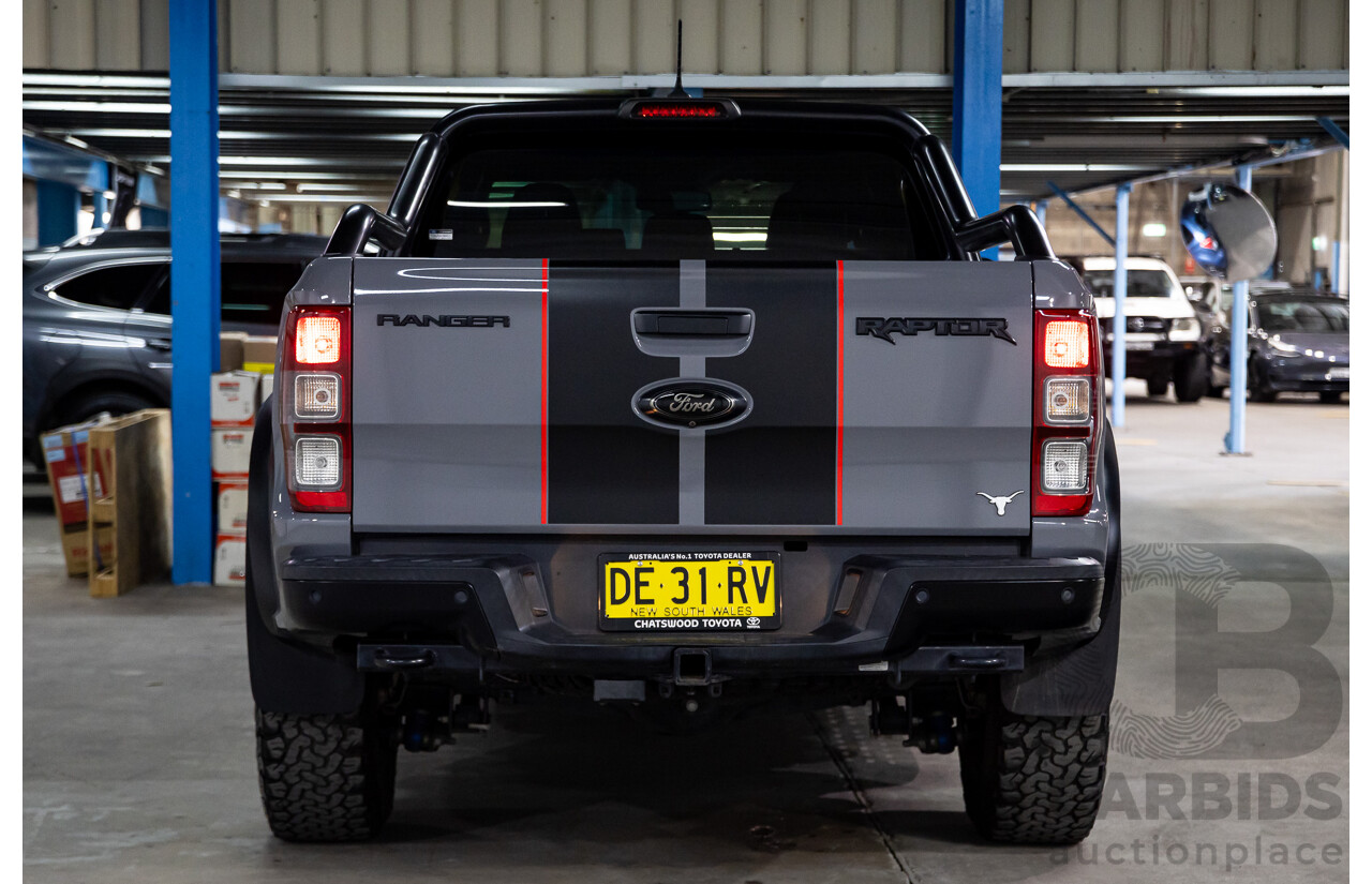02/2022 Ford Ranger Raptor (4x4) PX MKIII MY21.75 Double Cab P/Up Grey Twin Turbo Diesel 2.0L