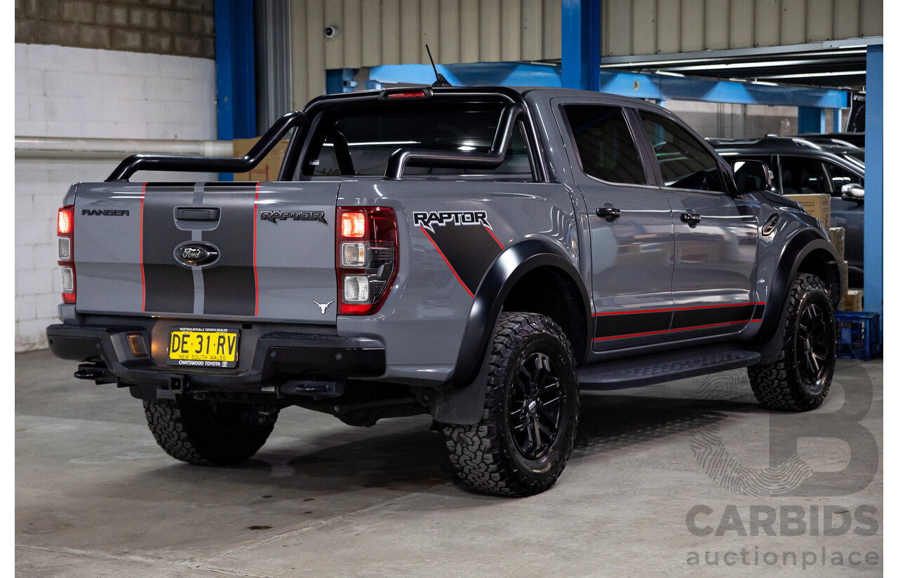 02/2022 Ford Ranger Raptor (4x4) PX MKIII MY21.75 Double Cab P/Up Grey Twin Turbo Diesel 2.0L