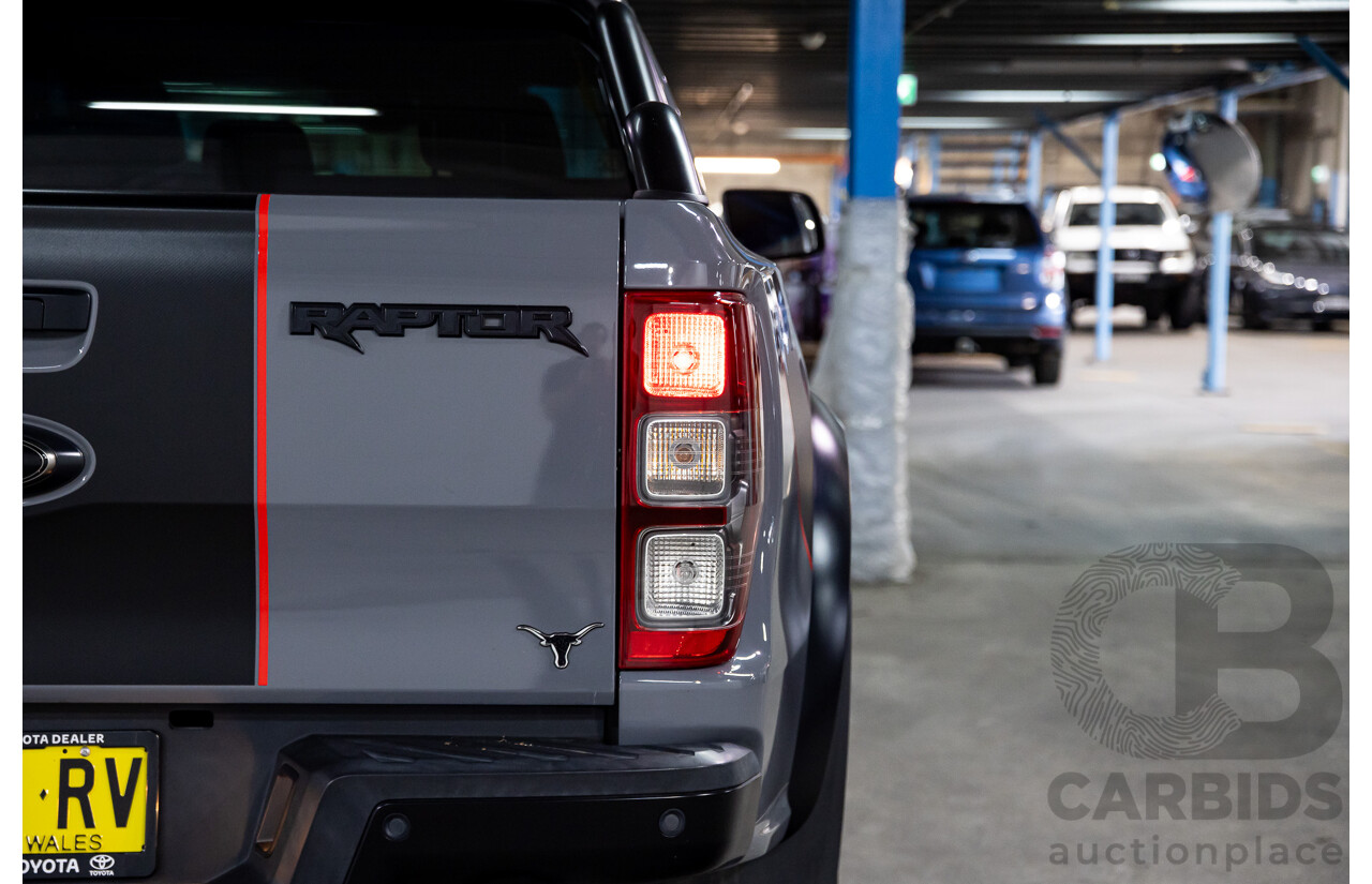 02/2022 Ford Ranger Raptor (4x4) PX MKIII MY21.75 Double Cab P/Up Grey Twin Turbo Diesel 2.0L