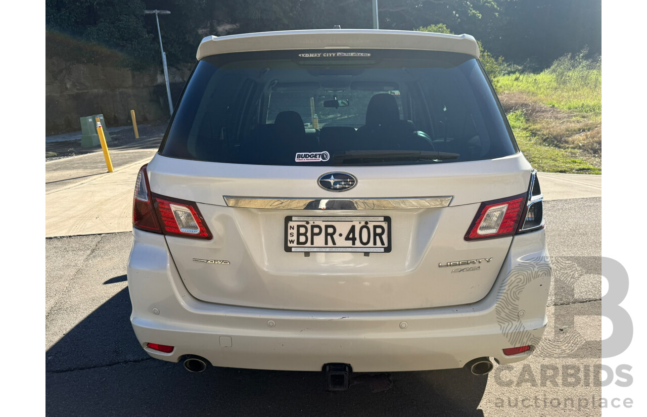 11/2009 Subaru Liberty EXIGA AWD MY10 4D Wagon White 2.5L