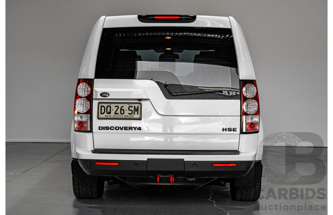 03/2013 Land Rover Discovery 4 3.0 SDV6 HSE (4x4) MY13 4d Wagon White Twin-turbo Diesel 3.0L