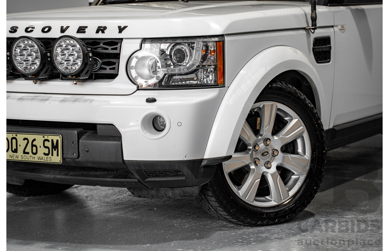 03/2013 Land Rover Discovery 4 3.0 SDV6 HSE (4x4) MY13 4d Wagon White Twin-turbo Diesel 3.0L
