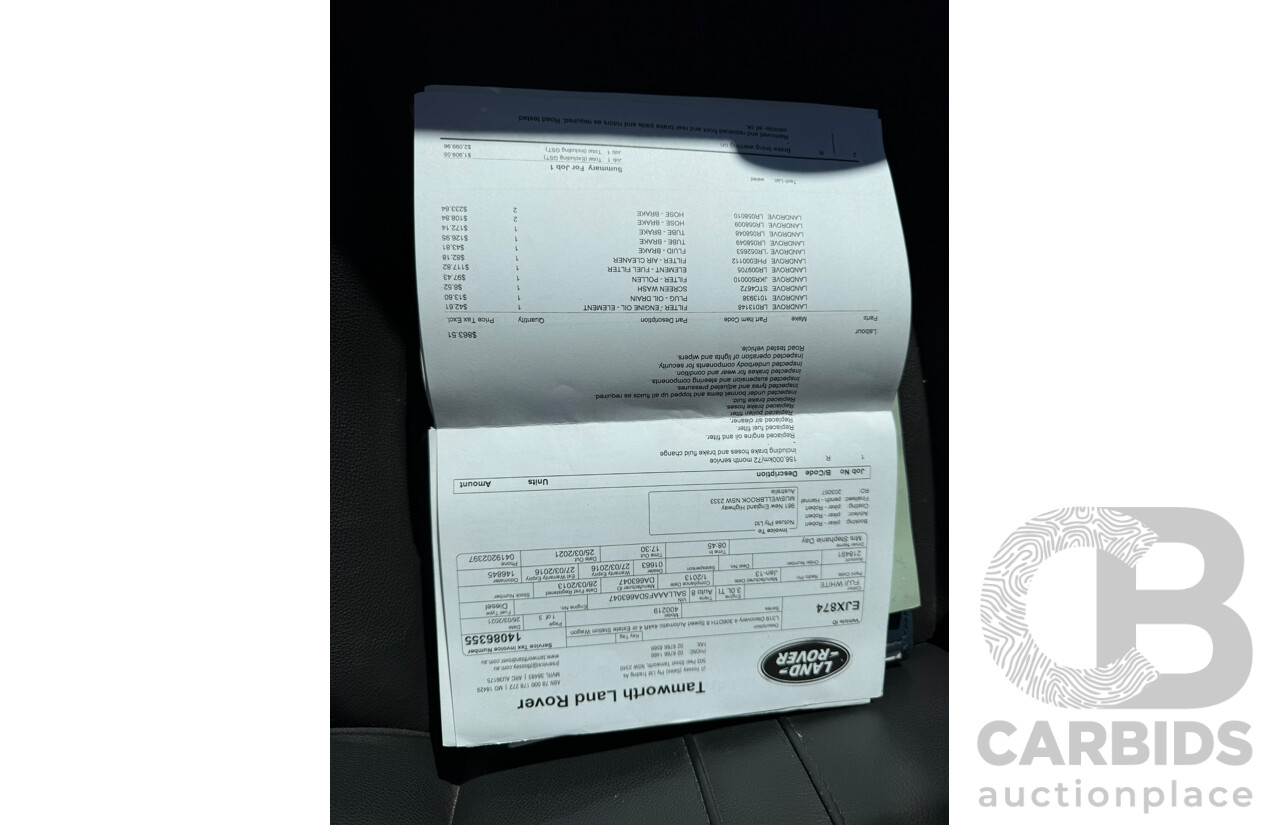 03/2013 Land Rover Discovery 4 3.0 SDV6 HSE (4x4) MY13 4d Wagon White Twin-turbo Diesel 3.0L