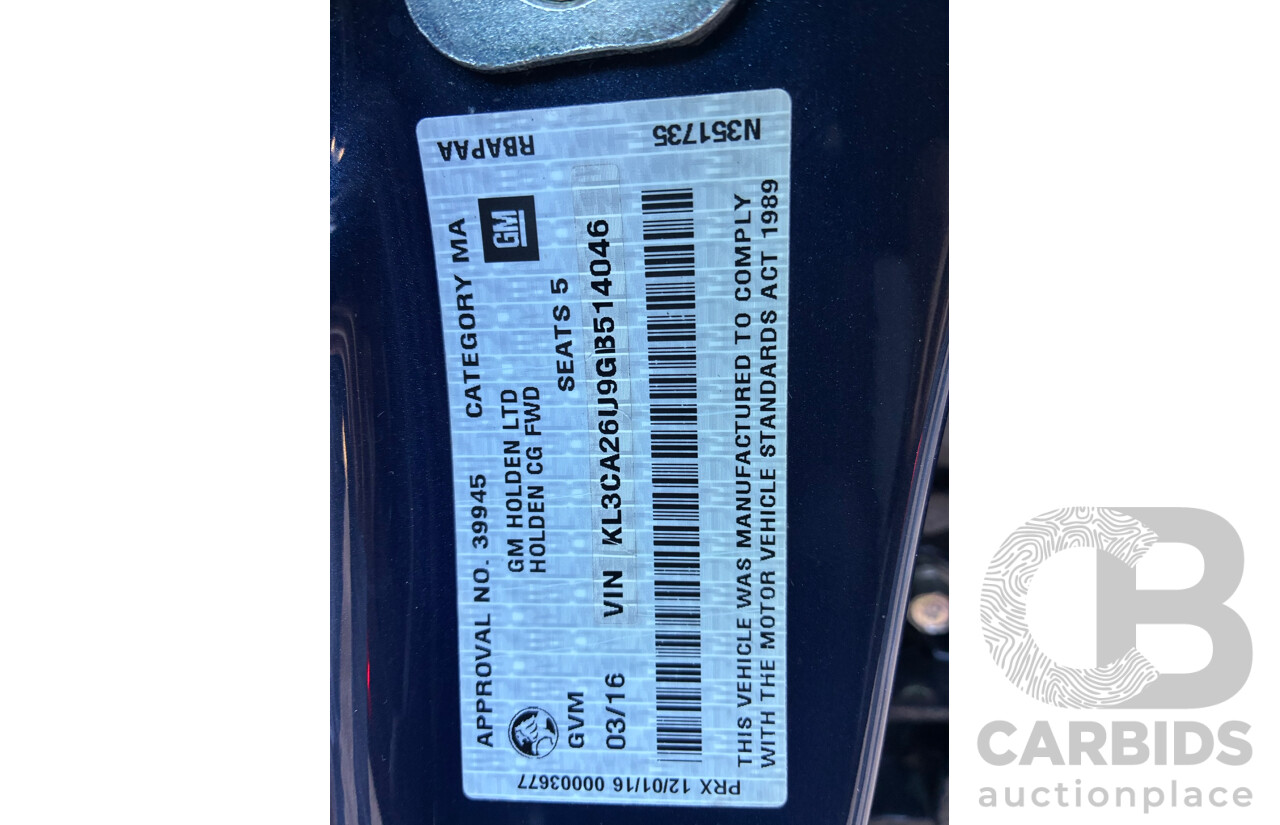 03/2016 Holden Captiva 5 LS CG MY16 4d Wagon Blue 2.4L