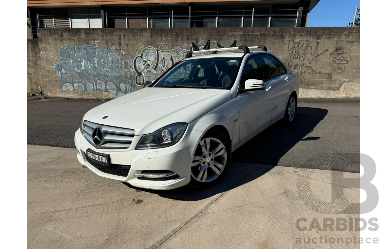 08/2011 Mercedes-Benz C200 CDI BE RWD W204 MY11 4D Sedan White Turbo Diesel 2.1L