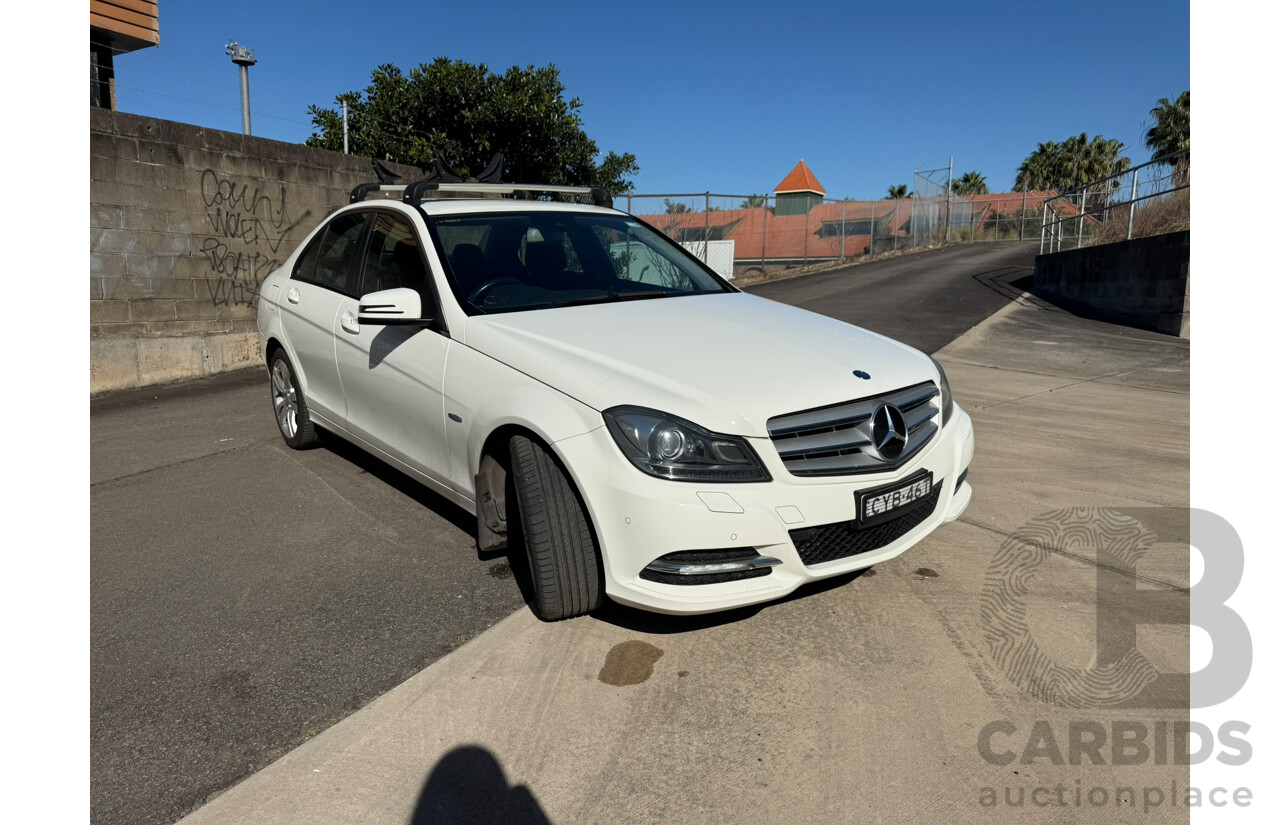 08/2011 Mercedes-Benz C200 CDI BE RWD W204 MY11 4D Sedan White Turbo Diesel 2.1L