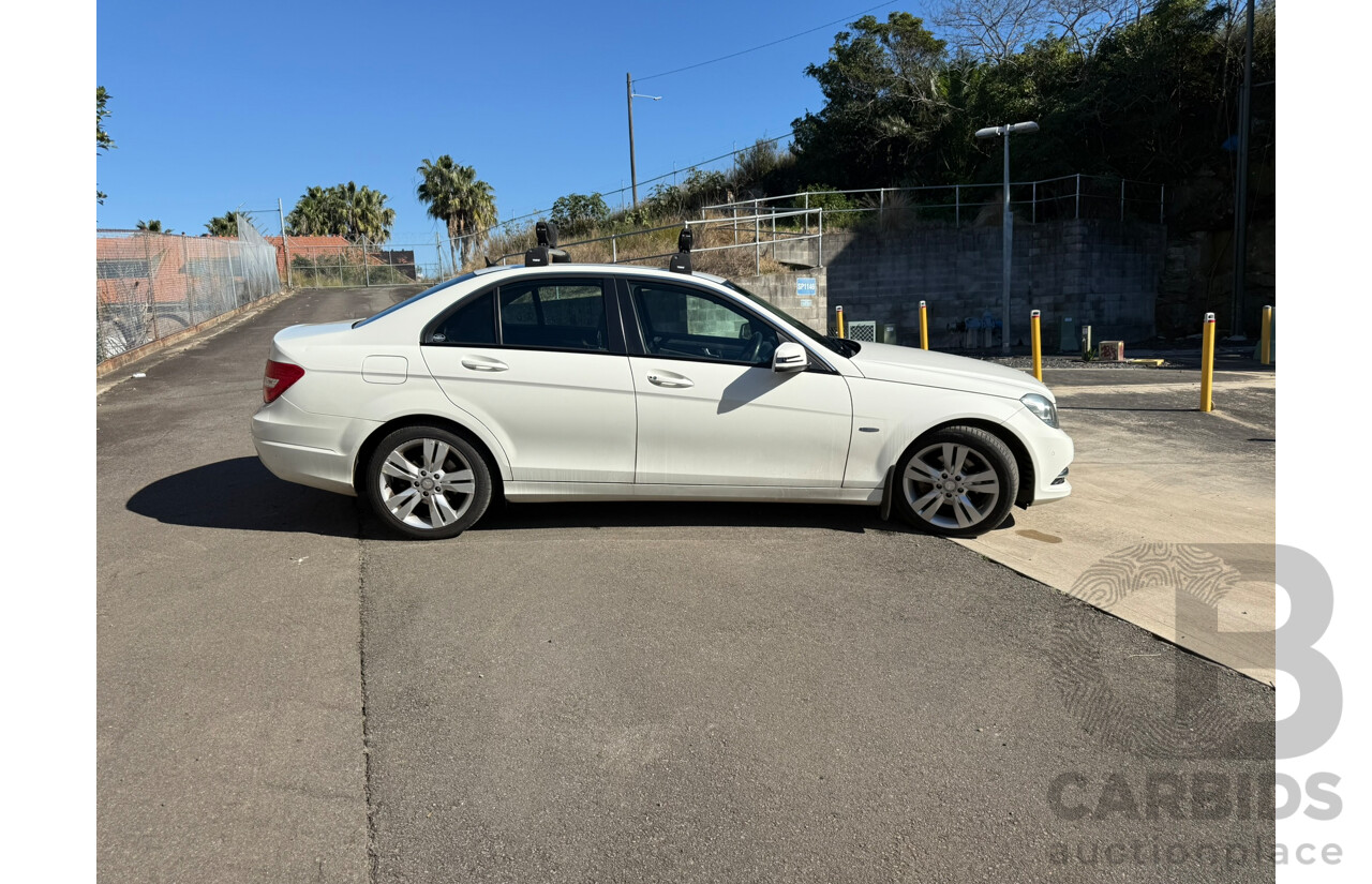 08/2011 Mercedes-Benz C200 CDI BE RWD W204 MY11 4D Sedan White Turbo Diesel 2.1L