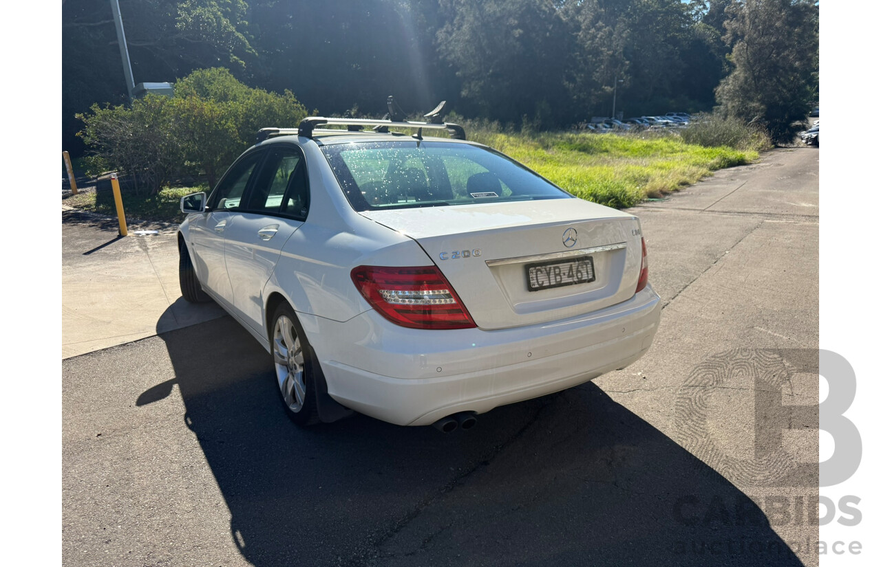 08/2011 Mercedes-Benz C200 CDI BE RWD W204 MY11 4D Sedan White Turbo Diesel 2.1L