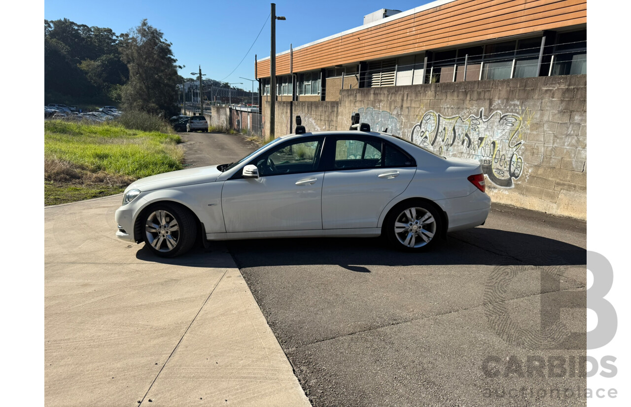 08/2011 Mercedes-Benz C200 CDI BE RWD W204 MY11 4D Sedan White Turbo Diesel 2.1L