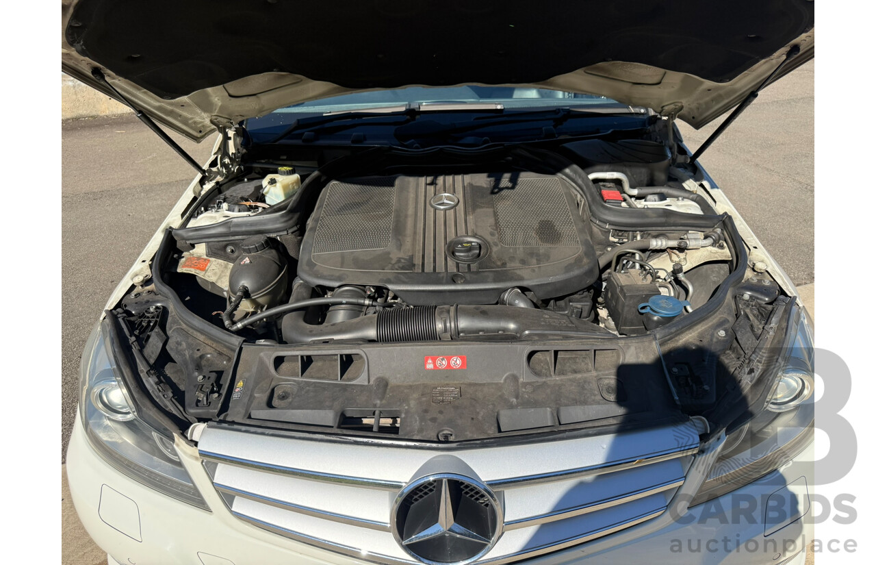 08/2011 Mercedes-Benz C200 CDI BE RWD W204 MY11 4D Sedan White Turbo Diesel 2.1L
