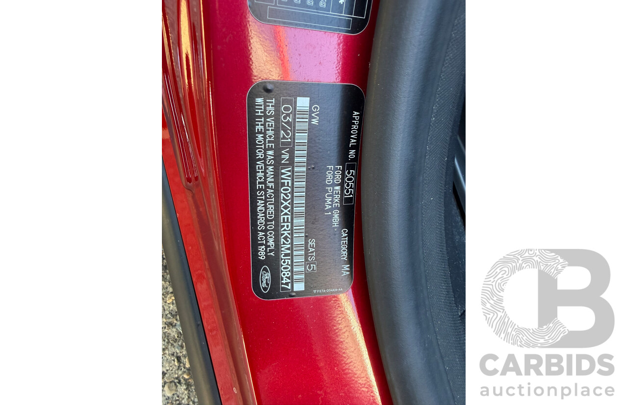 03/2021 Ford Puma ST-Line MY21.25 5d Hatchback Red Turbo 1.0L