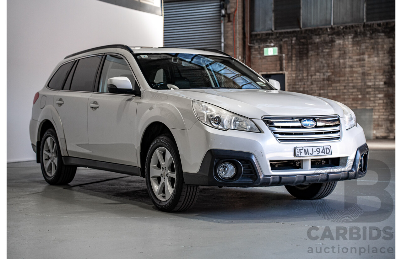 06/2013 Subaru Outback 2.5i Premium (AWD) MY13 4d Wagon White 2.5L