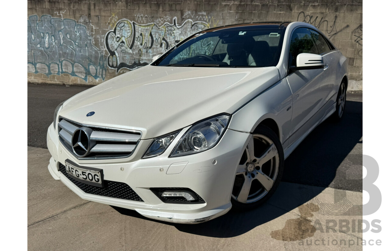 05/2010 Mercedes-Benz E250 CDI ELEGANCE RWD 207 2D Coupe White Turbo Diesel 2.1L