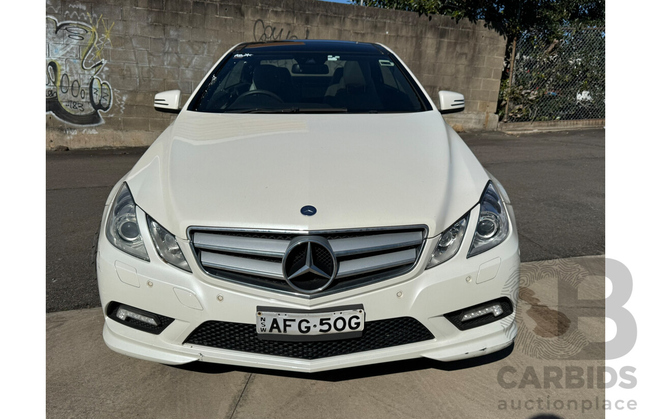 05/2010 Mercedes-Benz E250 CDI ELEGANCE RWD 207 2D Coupe White Turbo Diesel 2.1L
