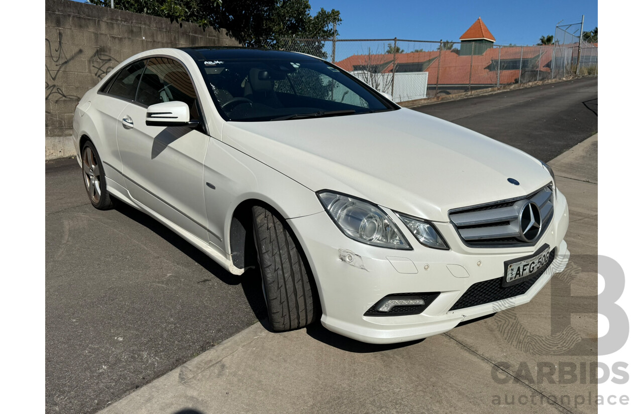 05/2010 Mercedes-Benz E250 CDI ELEGANCE RWD 207 2D Coupe White Turbo Diesel 2.1L