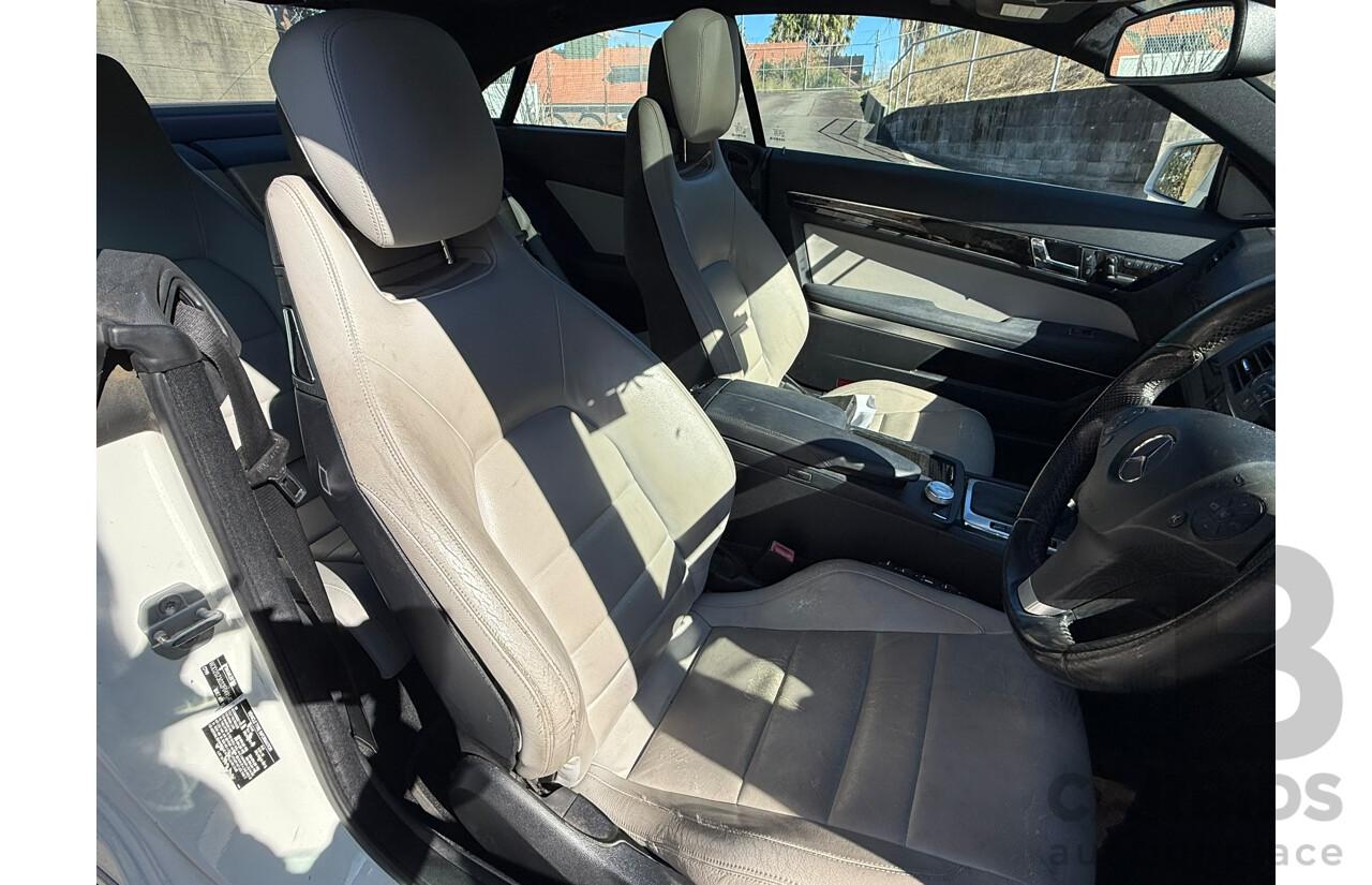 05/2010 Mercedes-Benz E250 CDI ELEGANCE RWD 207 2D Coupe White Turbo Diesel 2.1L