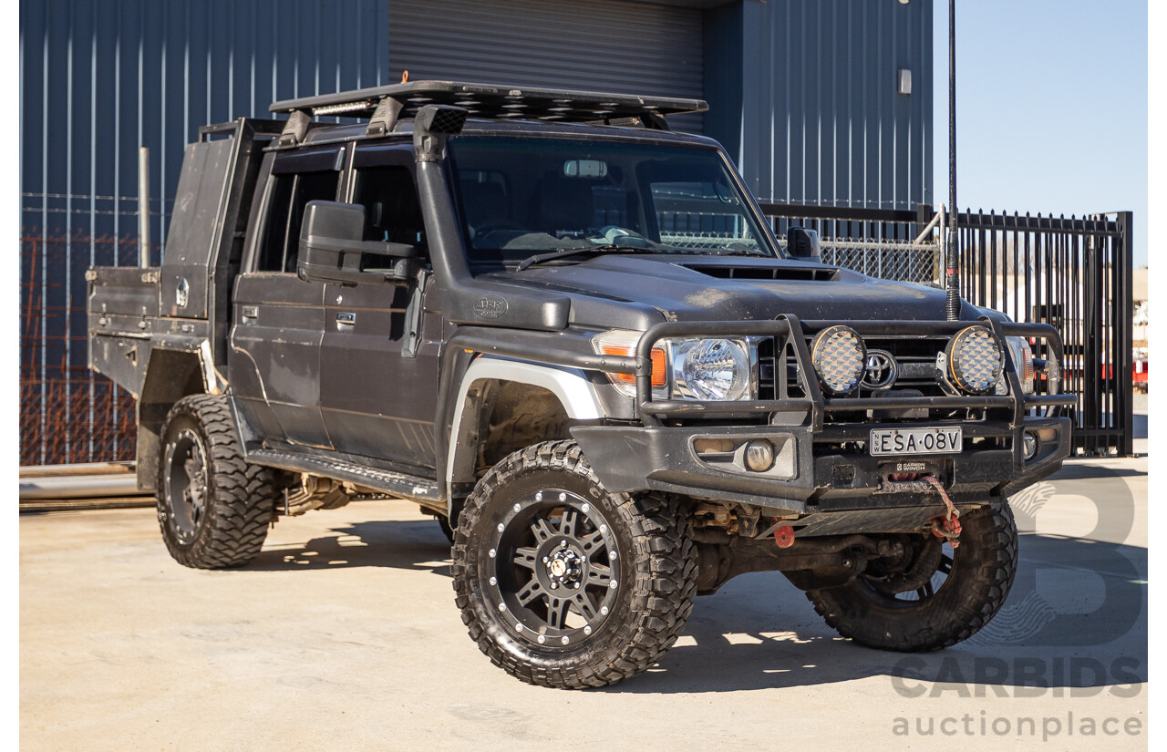 01/2014 Toyota Landcruiser Workmate (4x4) VDJ79R MY12 Update Double C/Chas Magnetic Grey Turbo Diesel 4.5L