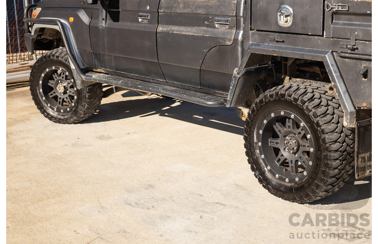 01/2014 Toyota Landcruiser Workmate (4x4) VDJ79R MY12 Update Double C/Chas Magnetic Grey Turbo Diesel 4.5L