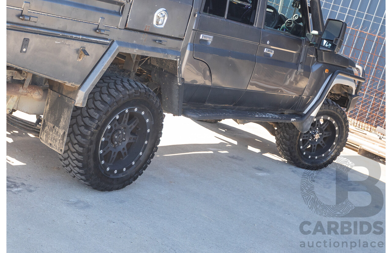 01/2014 Toyota Landcruiser Workmate (4x4) VDJ79R MY12 Update Double C/Chas Magnetic Grey Turbo Diesel 4.5L