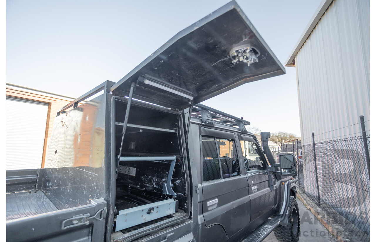 01/2014 Toyota Landcruiser Workmate (4x4) VDJ79R MY12 Update Double C/Chas Magnetic Grey Turbo Diesel 4.5L