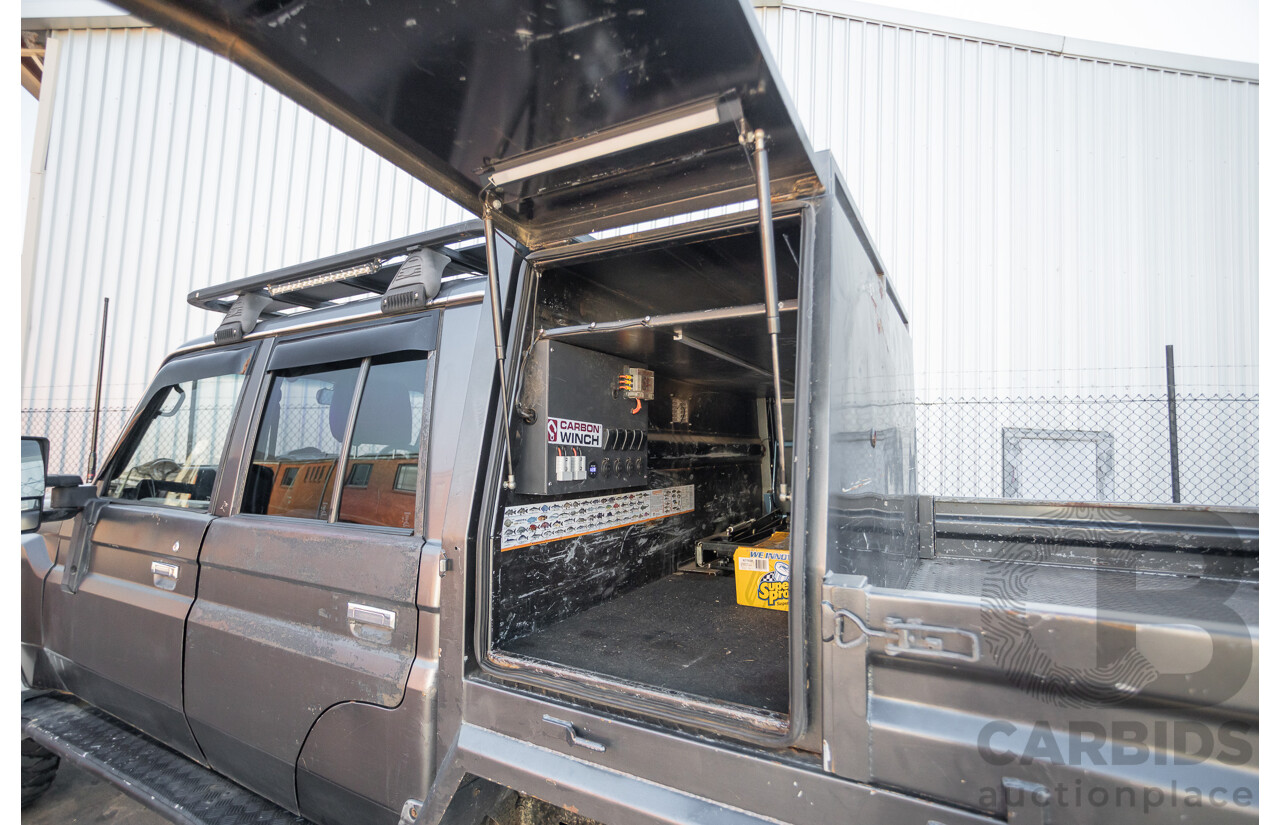 01/2014 Toyota Landcruiser Workmate (4x4) VDJ79R MY12 Update Double C/Chas Magnetic Grey Turbo Diesel 4.5L