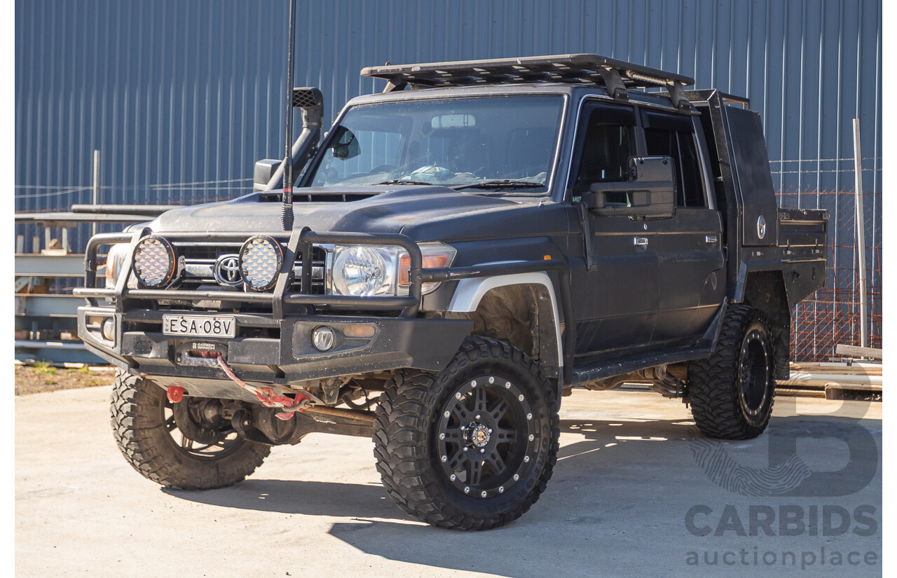 01/2014 Toyota Landcruiser Workmate (4x4) VDJ79R MY12 Update Double C/Chas Magnetic Grey Turbo Diesel 4.5L