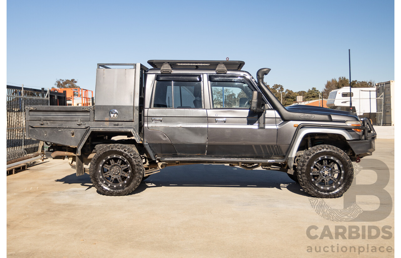 01/2014 Toyota Landcruiser Workmate (4x4) VDJ79R MY12 Update Double C/Chas Magnetic Grey Turbo Diesel 4.5L