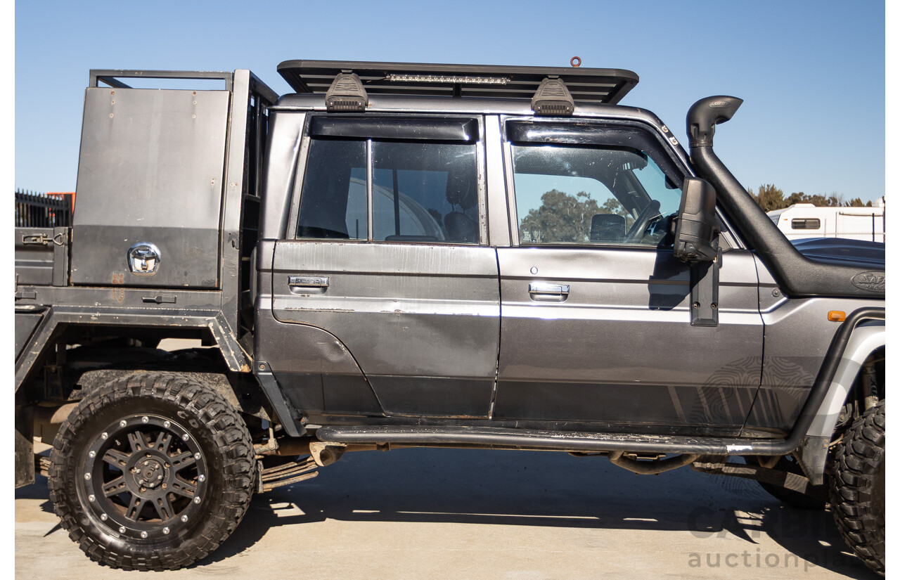 01/2014 Toyota Landcruiser Workmate (4x4) VDJ79R MY12 Update Double C/Chas Magnetic Grey Turbo Diesel 4.5L