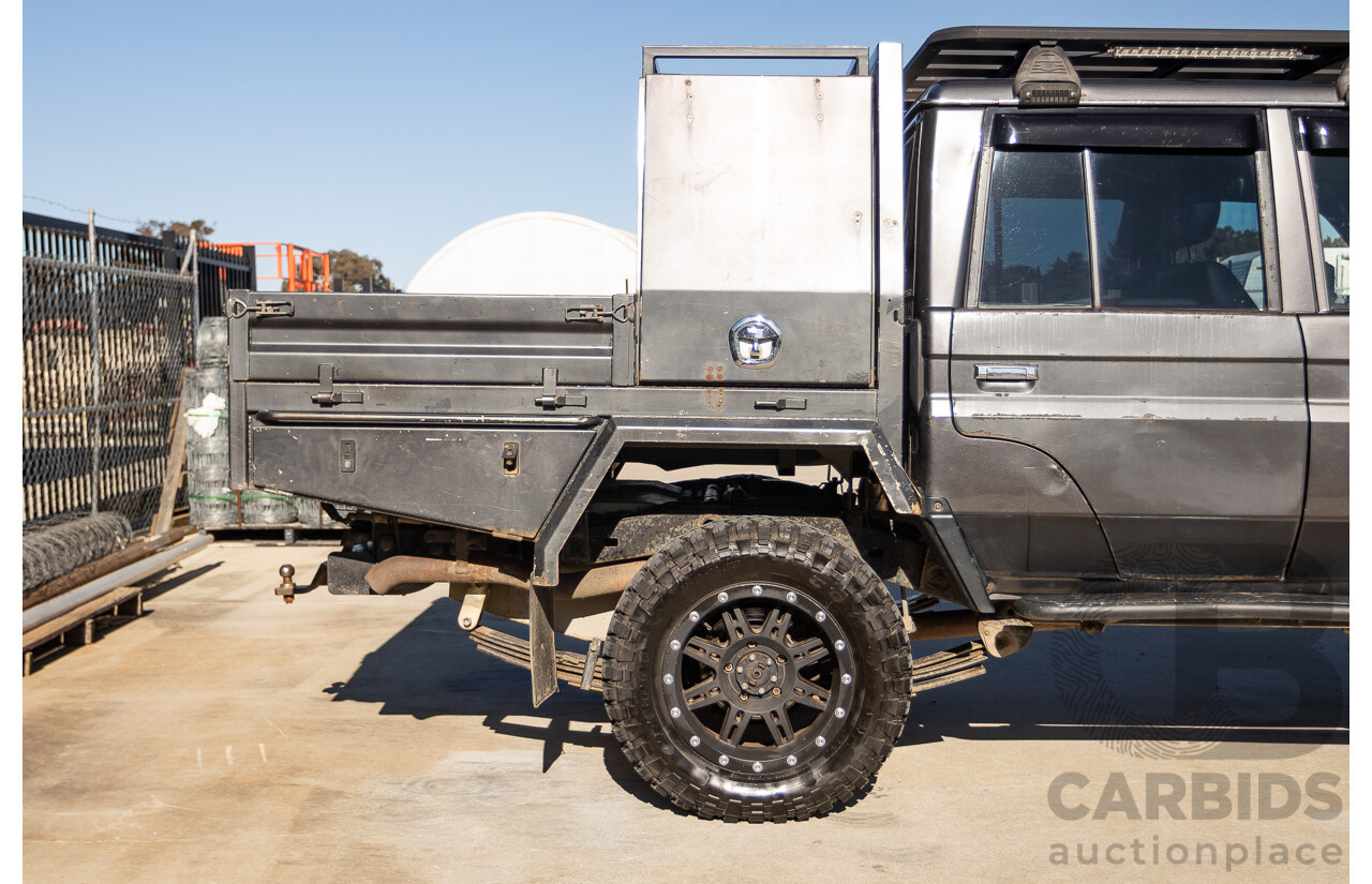 01/2014 Toyota Landcruiser Workmate (4x4) VDJ79R MY12 Update Double C/Chas Magnetic Grey Turbo Diesel 4.5L
